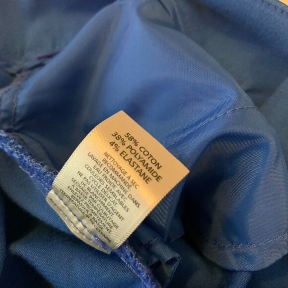 Ecru Womans 4 Office Dress Pants Bright Blue Skinny Ankle Mid Rise Stretch - Picture 15 of 15